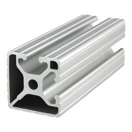 8020, 1502, 15 Series 1.5 Inch x 1.5 Inch Bi-Slot Double Channel Aluminum Extrusion T Slotted 80/20 Rail Profile (Clear Anodize, 18" Long)