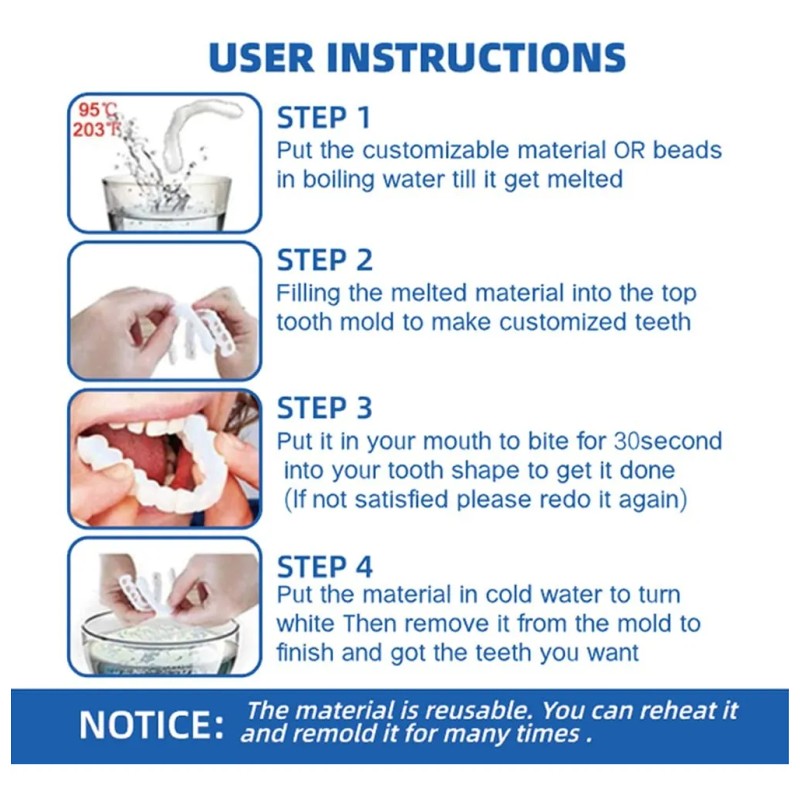 Carillas Dentales Tiras Blanqueadoras Dientes Postizos