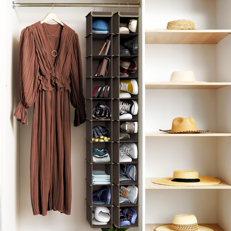 Simple Houseware 10 Shelves Hanging Shoes Organizer Holder for Closet,