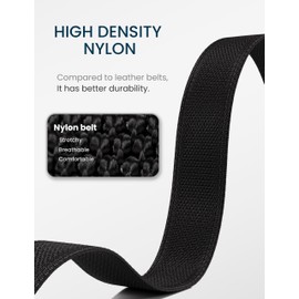 GEIT Stretch Nylon Belt with Quick Release Buckle, Casual Golf Hiking Invisible Elastic Web Belt