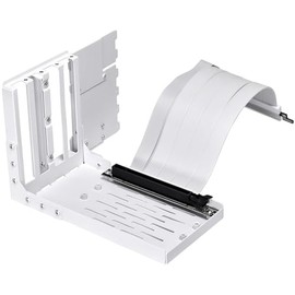 Lian Li Accessory Universal 4-Slots Vertical GPU Card Holder Kit White, Premium Gen 4 Riser Cable PCI-E 4.0 x16-200mm, PCIe 3.0 Compatible, Compatible with E-ATX,ATX Case (VG4-4-V2W)