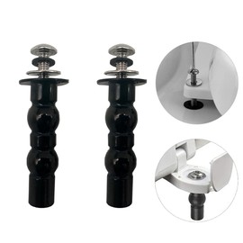 2 Pack Universal Toilet Seat Hinge Bolt Screw Blind Hole Fixing Expanding Rubber Bolt Top Fix Nuts Screws for Top Mounting Toilet Seat Replacement Parts Kit
