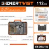 ENERTWIST Drill Bit Set, 112-Pieces 1/4" Hex Shank Impact Driver