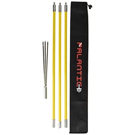 Scuba Choice 7' Travel Spearfishing Pole Spear, 3-Piece Fiberglass with 3 Prong Barb Paralyzer Tip, Adjustable to 5', Includes Black Rubber Sling & Carry Bag, Durable and Compact for All Skill Levels