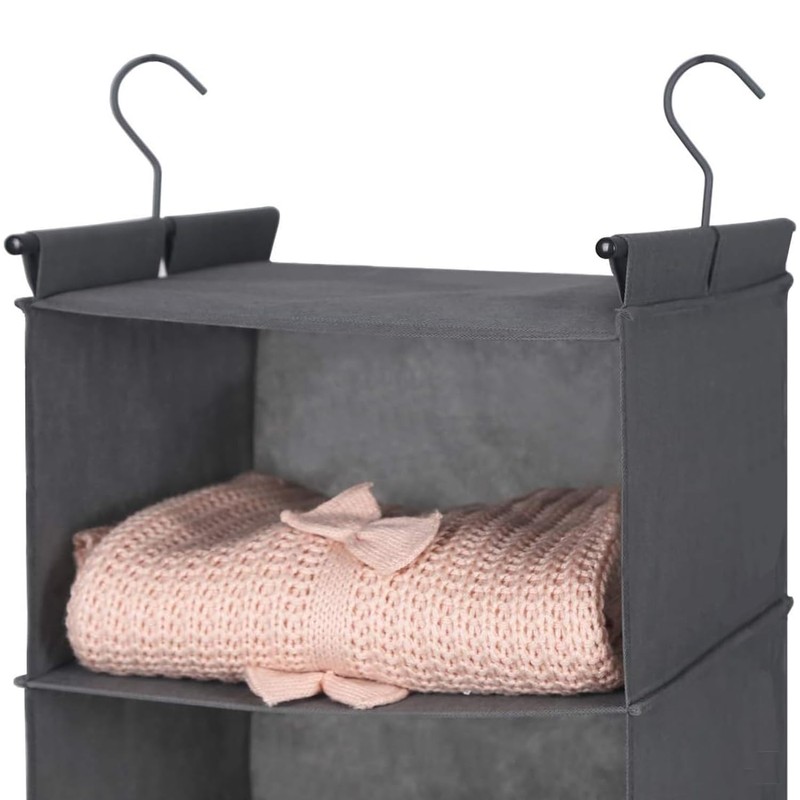 LOVJOYSE 6 Tier Shelf Hanging Closet Organizer, Closet Hanging Shelf