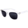 Ciffre-UV®400 Sunglas Vintage Retro Classic Mens Womens Transparent White UV400