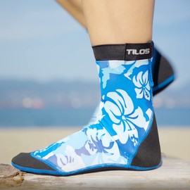 Tilos Sport Skin Socks for Adults and Kids, Protect Against Hot Sand & Sunburn for Water Sports & Beach Activities (M, Black)