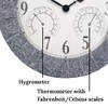 Presentime & Co Sandstone Outdoor Clock with Thermometer & Hygrometer