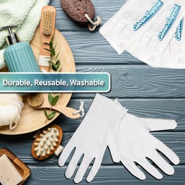 3 Pairs - Small - Gloves Legend Cotton Moisturizing Gloves for Dry Hands - White Sleeping Gloves for Nighttime Care, Women's Size - 100% Cotton