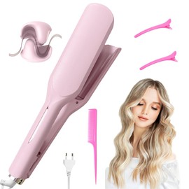 Welleneisen Für Haare 32mm, Lockenstab Große Locken, Französischer Wellen Lockenstab, Lockensta-b Große Locken Mit 5 Einstellbare Temperatur Schnurlose Lockenst-ab Auto Lockenwickler für Haare
