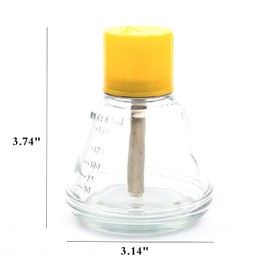 1 Pcs,6 Oz Glass Dispenser Bottle for Nail Polish Remover,Empty Thick Clear Glass Push Down Alcohol Pump Sanitizer Dispenser Container with Dust Cover,Metal Core-Nail Art Gel Remover Container