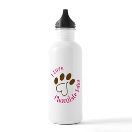 CafePress I Love Chocolate Labs Stainless Water Bottle 1 1.0L (34 oz) Stainless Steel Water Bottle
