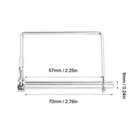 XBDZR 10 Pcs Wire Lock Pin, 1/4 Inch Heavy Duty Safety Coupler Pin Shaft Locking Pin for Farm Trailers Wagons Lawn Garden