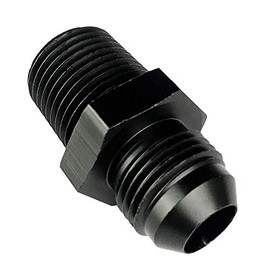 8AN Flare to 3/8 NPT Male Pipe Adapter Fuel Hose Fittings Aluminum AN8-3/8" Straight Black