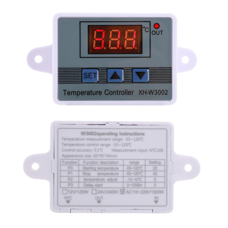 Fastsaw W3002 Temperature Controller AC110-220V 10A with Transformer Multifunctional Digital