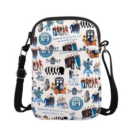 ENSIANTH Dr Movie Inspired Gift The 11th Doctor Crossbody Purses Bag Dr Lover Messenger Bags Blue Police Box Gift (Dr W CB)