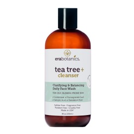 Era Organics Purifying Tea Tree Oil Face Wash - Balancing Cleanser for Oily, Blemish-Prone Skin with Salicylic Acid - Sulfate-Free, Fragrance Free, Made in USA