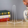 (2 Pack) 12" Iron Large Plate Stand, White Iron Easel