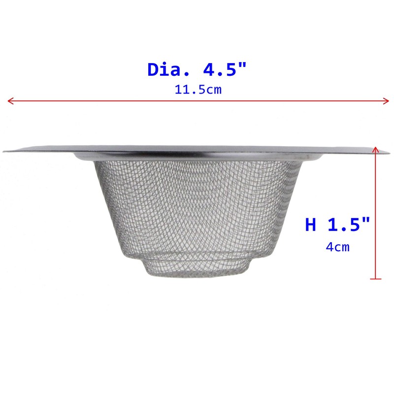Mesh Sink Strainer Set of 2, MSY BIGSUNNY Stainless Steel