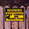 Irish Terrier Sign Warning Security System Door Sign Dog Sign