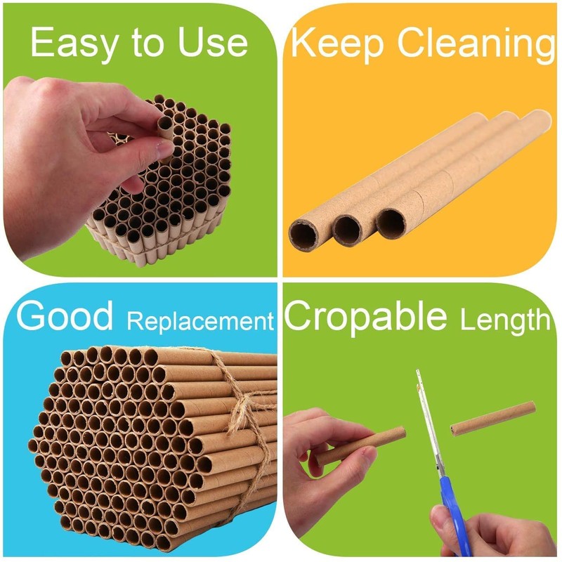 Jindduo Mason Bee Tubes 120 Pieces of 6 inch Long