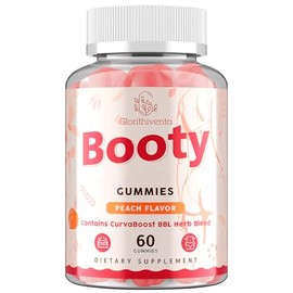 Booty Gummies for Women, BBL Gummies Contains CurvaBoost BBL Herb Blend & Creatine Monohydrate for Booty, Curves & Energy, Zero Sugar, Vegan, Peach Flavor - 60 Counts