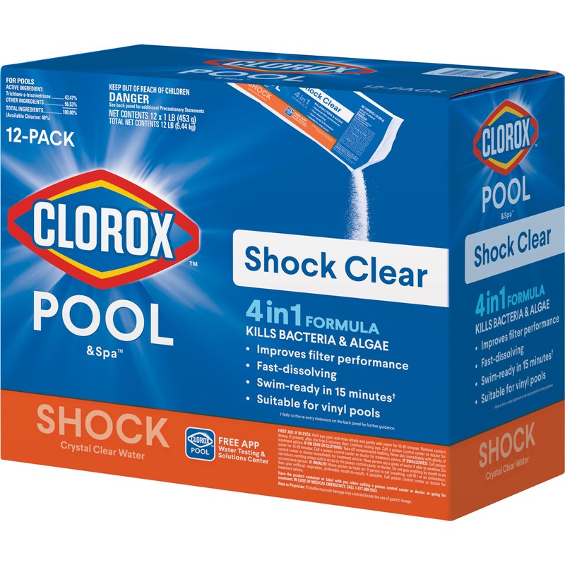 Clorox® Pool&Spa™ Shock Clear, for Crystal Clear Swimming Pool Water,
