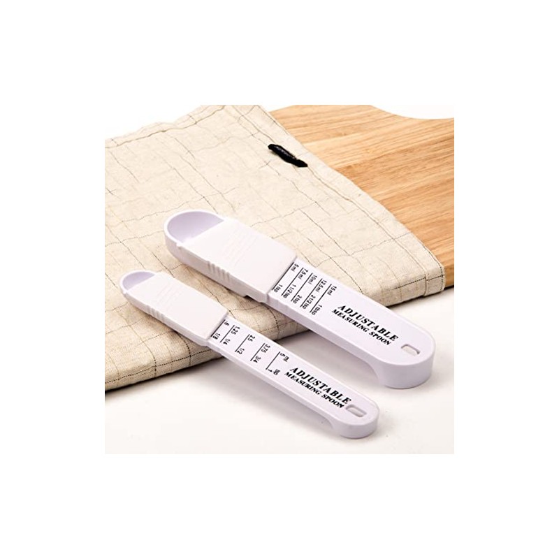 fiXte® Adjustable Wet & Dry Plastic Measuring Spoon Set