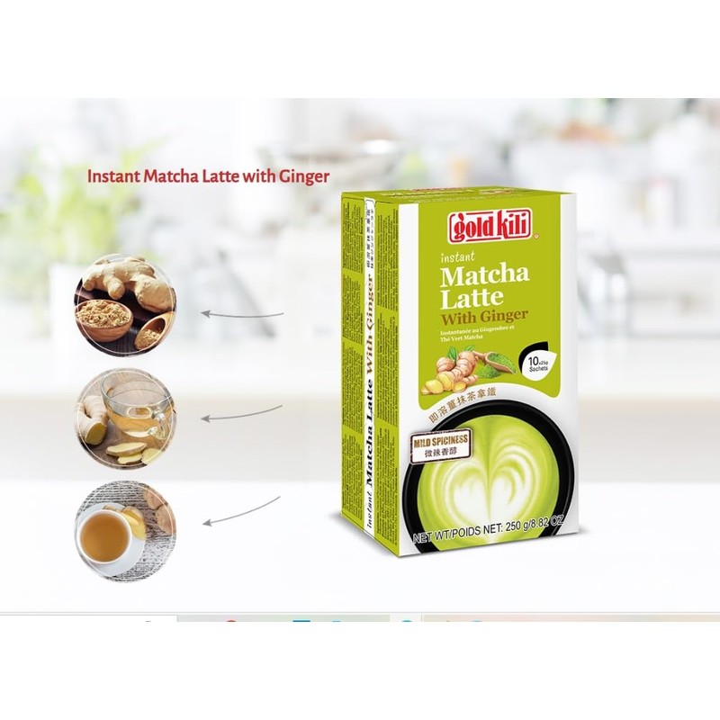 2 Packs - Instant Matcha Latte with Ginger - Tra