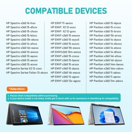 Stylus Pen for HP Envy X360 Pavilion X360 Specter X360 Spectre X2 Envy X2 Rechargeable MPP 2.0 Tilt Active Pen with 4096 Pressure Sensitivity, Palm Rejection, Tpye-c Charge, Sliver