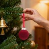 Hysagtek 120 Pcs Christmas Velvet Ornament Strings - Adjustable Ornament