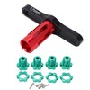 4 Set 17mm Hex Nuts Splined Wheel Hubs with Removal