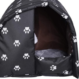 YOMEESOUL Outdoor Feral Cat House Winter, Weatherproof Waterproof Rainproof Foldable Cotton Filled Thicken Stray Feral Cats Dogs Tent Shelter Home Keep Warm Outdoor Indoor Garden (Large - 3 Cats)
