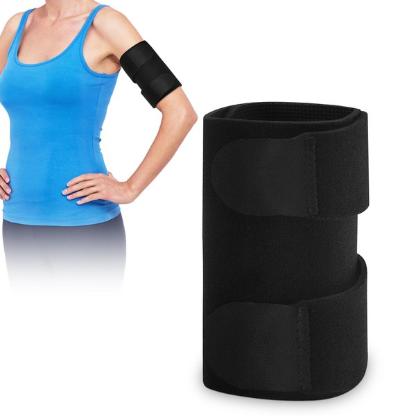 Upper Arm Sleeve Compression, Bicep Tendonitis Brace Compression Sleeve Adjustable Elbow Brace Arm Support Wrap for Upper Arm