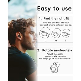 TPZORJX Ohrstöpsel zum Schlafen, Wiederverwendbarer Weiche Silikon, Ohrstöpsel zur Lärm-Reduktion, SNR 26dB, Weicher, Gehörschutz,Geeignet für Reisen, Arbeit, Office,Flugzeug XS/S/M/L