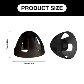 FunnAura 14 Pcs 9mm Open Hearing Aid Domes for Phonak Hearing Aid, Transparent Black