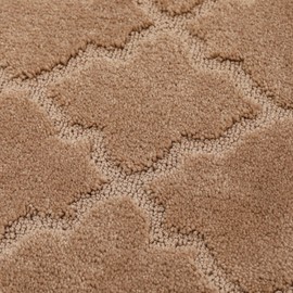 COSY HOMEER Soft Kitchen Rugs [2 PCS] for in Front of Sink Super Absorbent Kitchen Floor Mats and Mats 20x30 Inch/20X48 Non-Skid Kitchen Mat Standing Mat Washable,Polyester,Beige