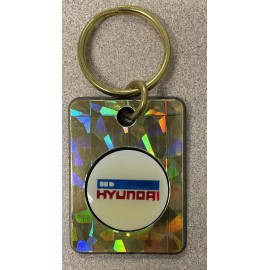 USA Industries Hyundai New Old Stock Vintage Car Keychain B-E Industries USA Fob
