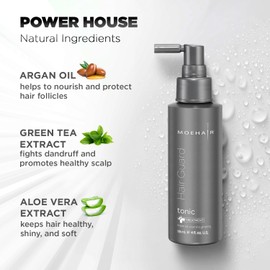 MOEHAIR Hair Tonic | Improves Scalp and Hair Health| Stimulates Follicles | Volumizing Tonic | Infused with Argan Oil & Ginseng | Paraben & Sulfate Free (4 Fl. Oz)