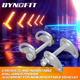 Dynofit Camber Bolts Kit for Chevy Silverado GMC Sierra 1500 2500, Upper Control Arm ...