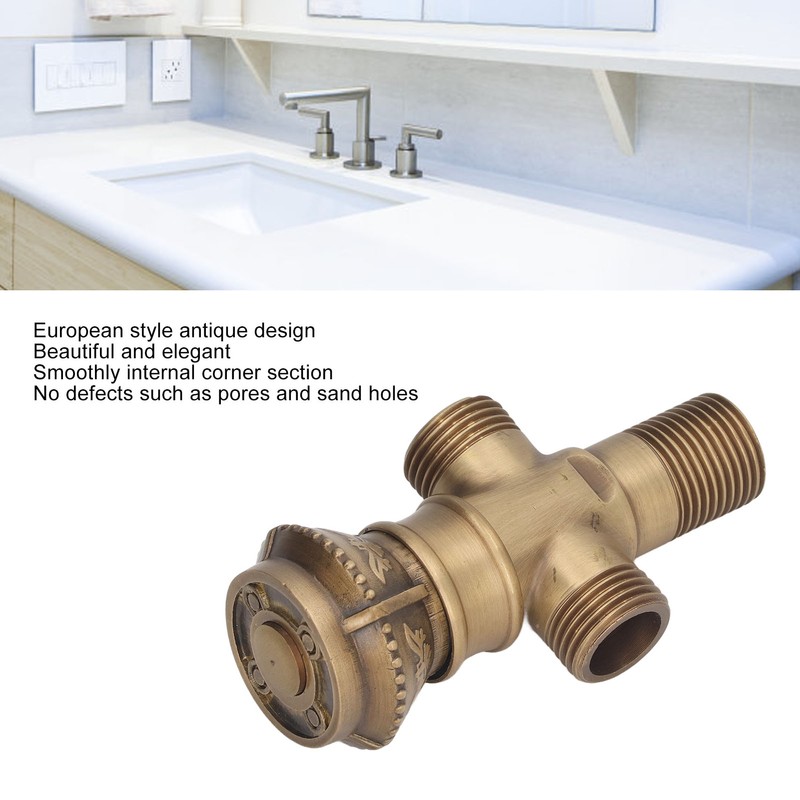 Angle Valve European Antique Style Cold Hot Water Faucet Turn
