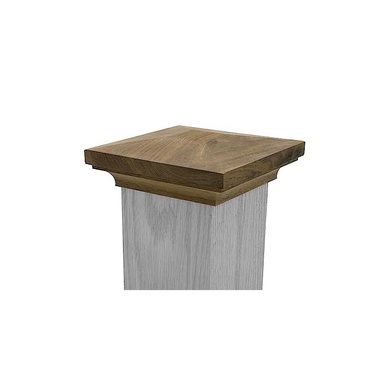 Flat Peak Newel Cap, for 3 1/4" Square Newel Posts,
