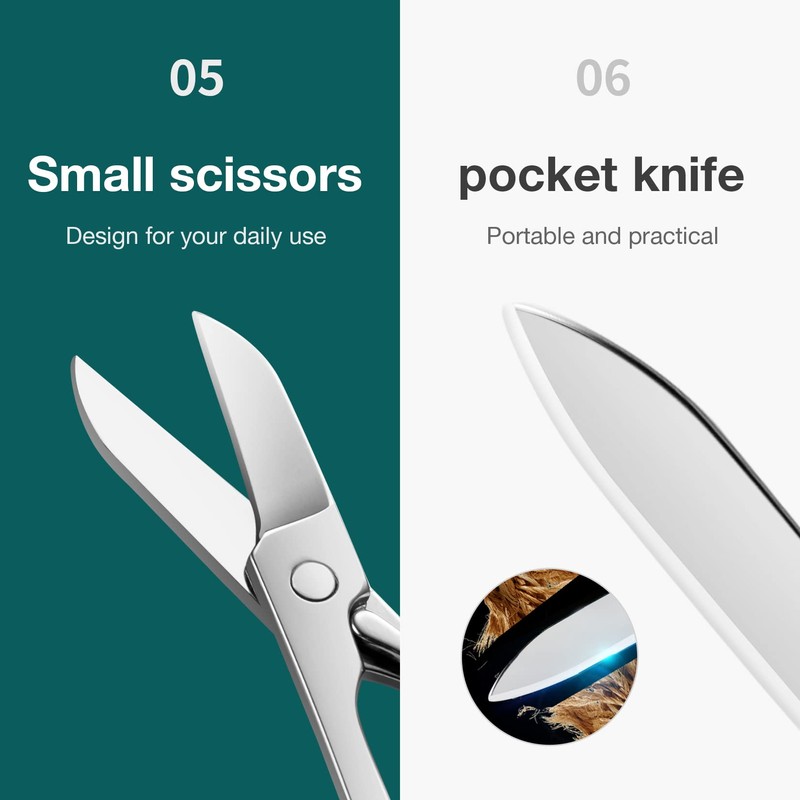 MR.GREEN Multifunctional Nail Clippers Stainless Steel Six Functions Nail Cutter