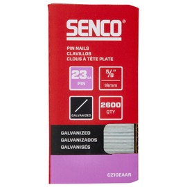 SENCO CZ10EAAR 5/8" 23 Gauge Pin Nails, Galvanized Finish 2,600 Count Pack