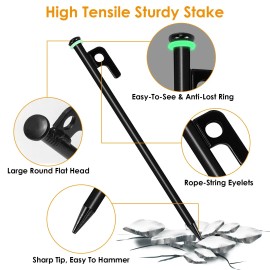 Camping Hammer Tent Stakes & 9.84FT Reflective Ropes Kit Accessories for Hiking Canopy Tent Pegs Mallets for Outdoor AdventuresType: Tent Accessory Kit