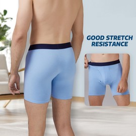 BAMBOO COOL Men's Underwear Breathable Boxer Briefs with Fly Moisture-Wicking Lightweight Underwear(3 or 7 Pack)