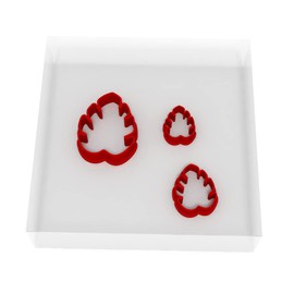 Custom Cutters Mini/Tiny Monstera Leaf Set of 3 Value Fondant Cutter 1.5CM + 2CM + 3CM