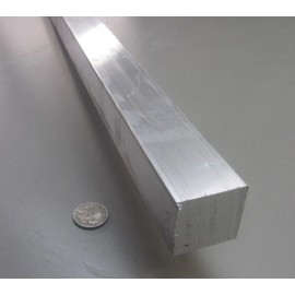 Basic 6061 T651 Aluminum Square Bar, 1 3/8" (1.375") Thick x 1 3/8" Wide x 24" Length