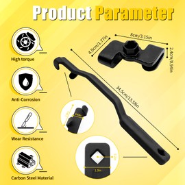 Dtructiew Universal Wrench Extender Tool Set, Wrench Extender Tool Bar and Wrench Extender Tool, Wrench Extender Adapter and 13.5'' Wrench Extension Torque Tool with 1/2 Inch Hole