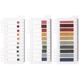 YUBX Vintage Sticky Notes Set Solid Colors Morandi Index Tabs Writable Memo Stickers - 3Packs/600Pieces (Vintage)